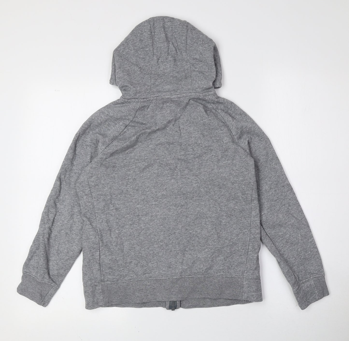 Nike Boys Grey Cotton Full Zip Hoodie Size M Zip