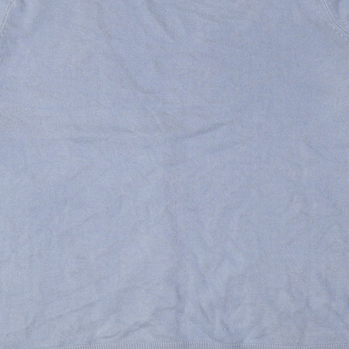 Julipa Womens Blue V-Neck Acrylic Cardigan Jumper Size 16