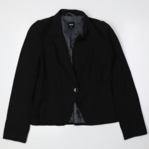 Oasis Womens Black Polyester Jacket Blazer Size 12