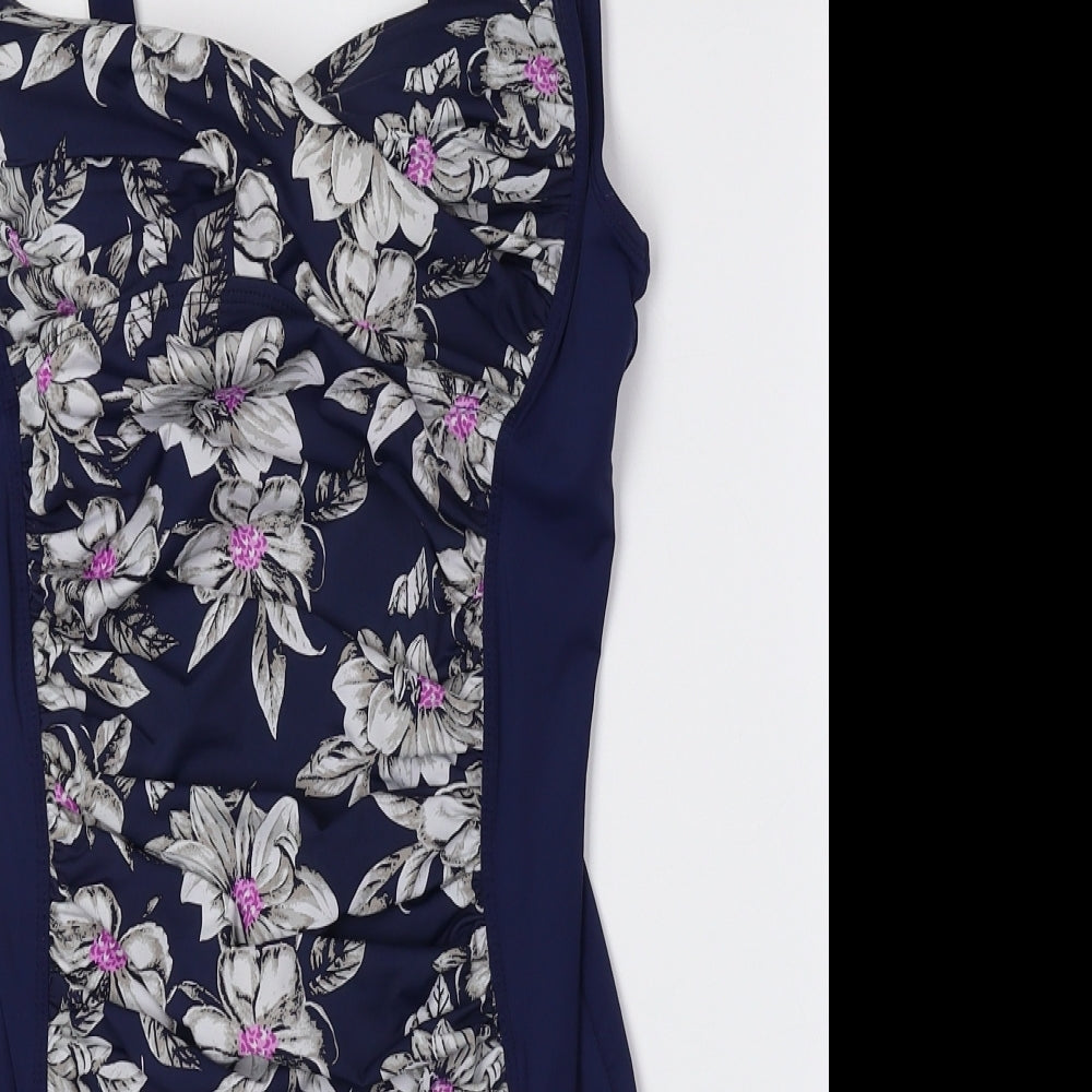 F&F Womens Multicoloured Floral Nylon One Piece Size 12
