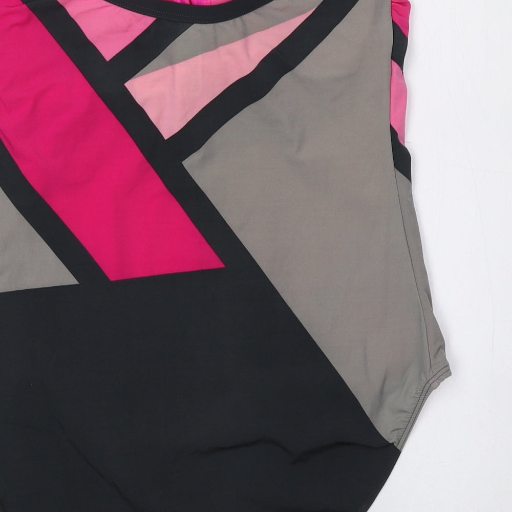 Marks and Spencer Womens Multicoloured Geometric Polyamide One Piece Size 18