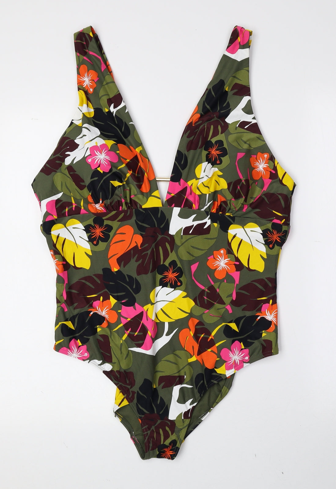 Marks and Spencer Womens Multicoloured Floral Polyester One Piece Size 24