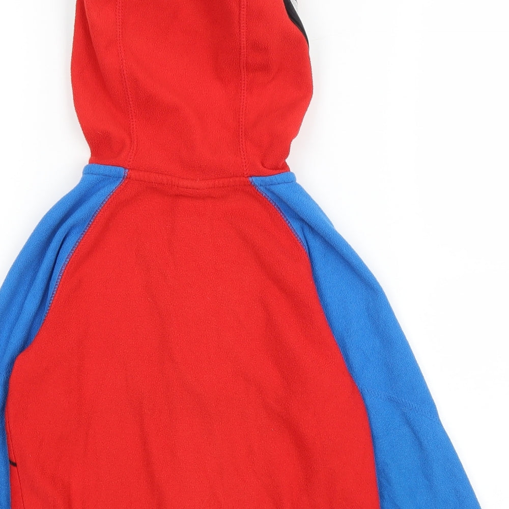 H&M Boys Red Colourblock Polyester Full Zip Hoodie Size 2-3 Years Zip - Spiderman