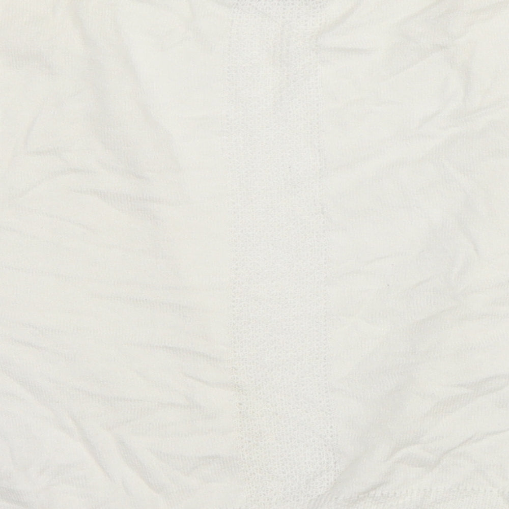 TU Womens Ivory V-Neck Cotton Cardigan Jumper Size 14