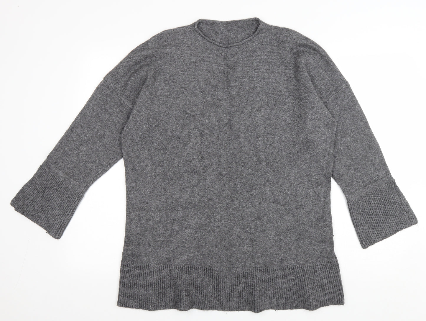 TU Womens Grey Round Neck Viscose Jumper Size L