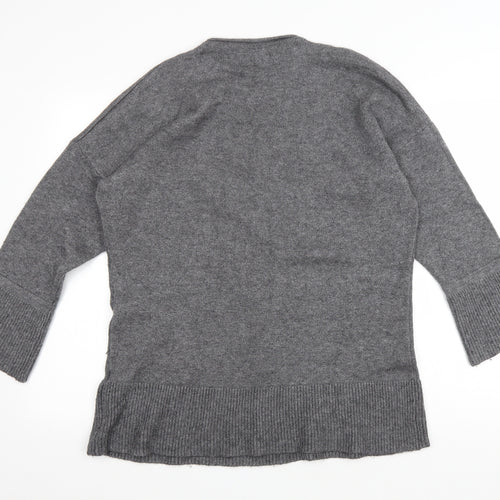 TU Womens Grey Round Neck Viscose Jumper Size L