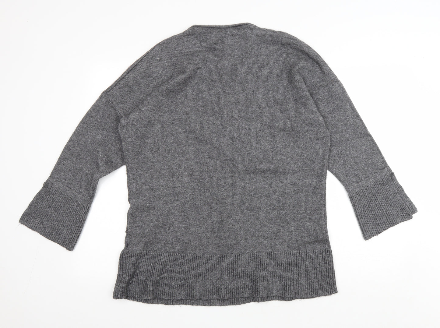 TU Womens Grey Round Neck Viscose Jumper Size L
