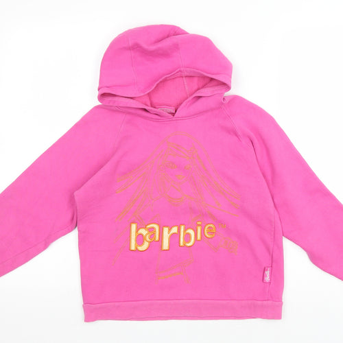Smith & Brooks Girls Pink Polyester Pullover Hoodie Size 10 Years Pullover - Barbie