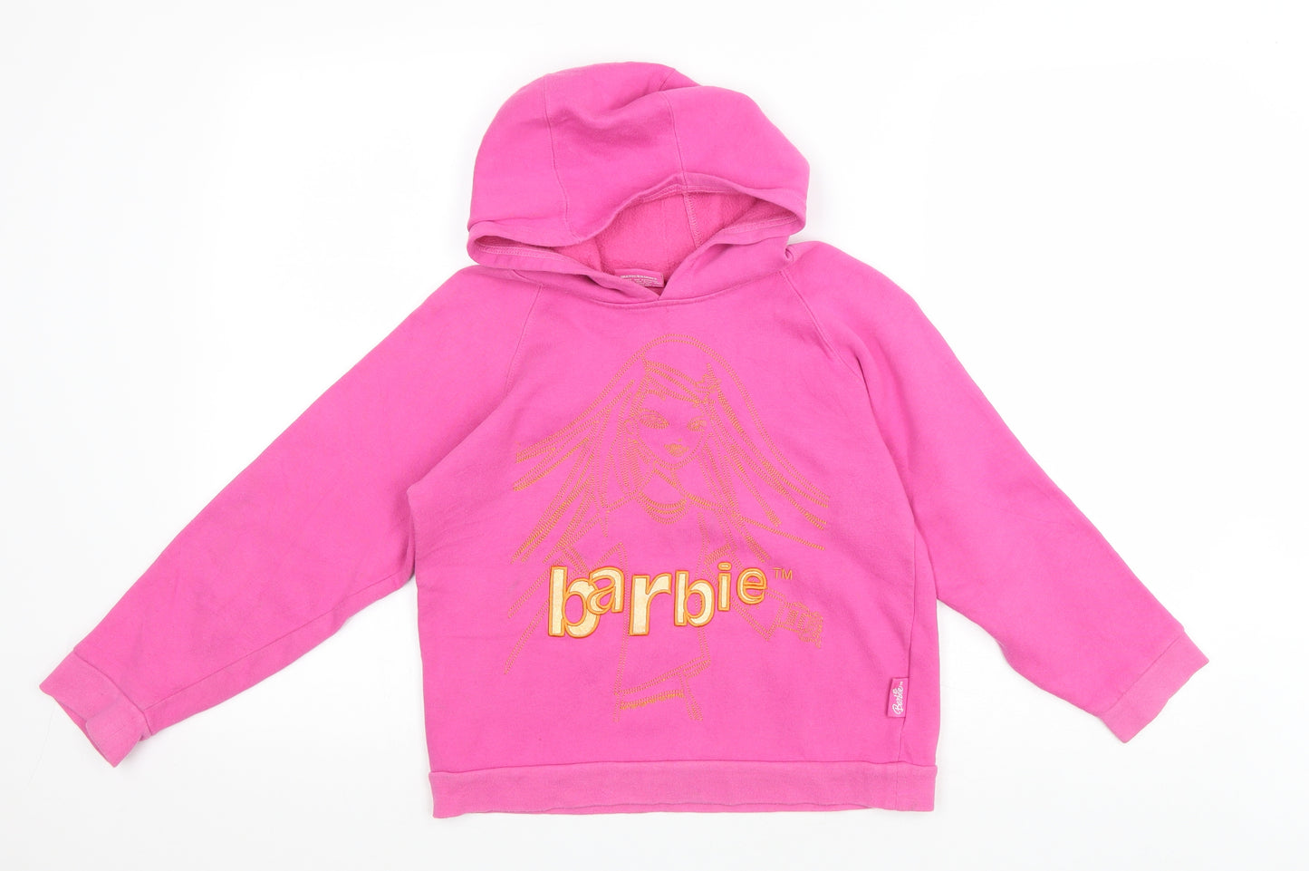 Smith & Brooks Girls Pink Polyester Pullover Hoodie Size 10 Years Pullover - Barbie