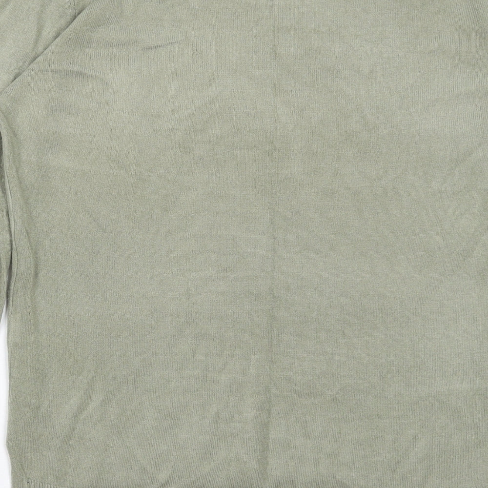Primark Womens Green Round Neck Acrylic Pullover Jumper Size S