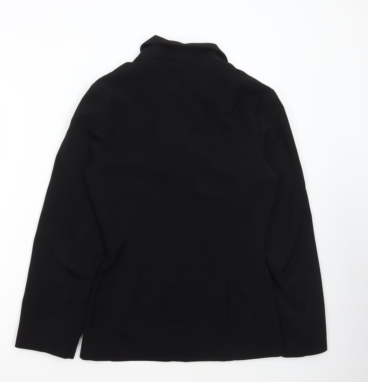AMARANTO Womens Black Jacket Blazer Size 10 Button