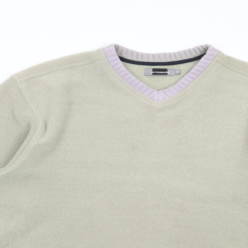 Armando Mens Green Polyester Pullover Sweatshirt Size M