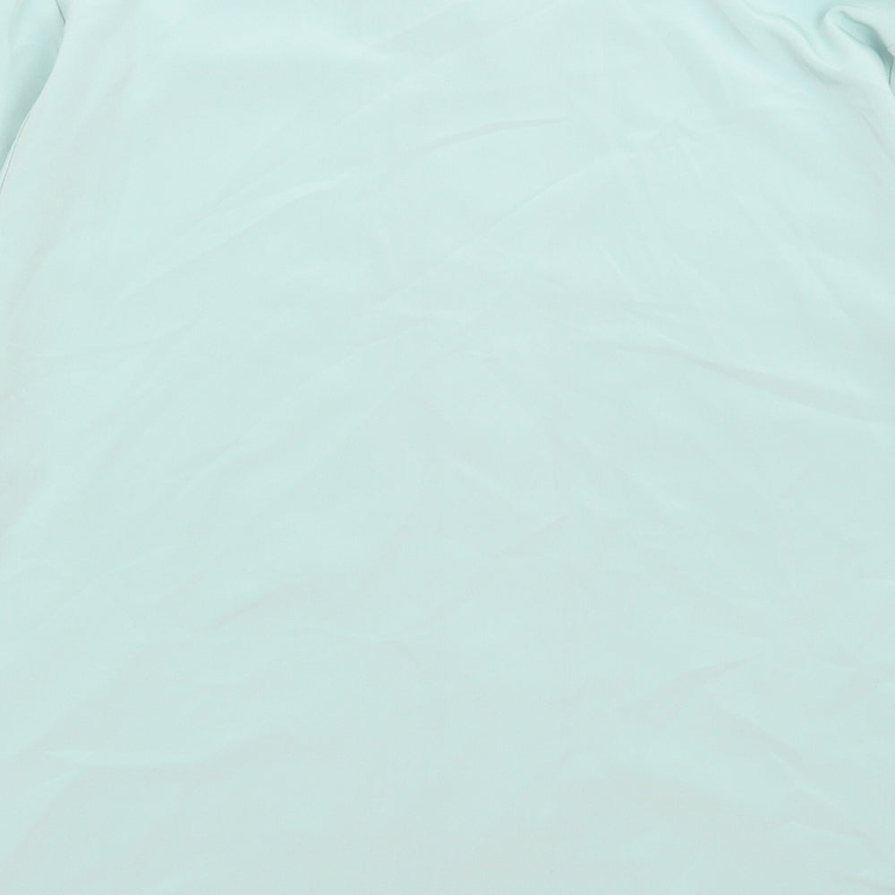 Eastex Womens Blue Polyester Basic Blouse Size 12 Collared