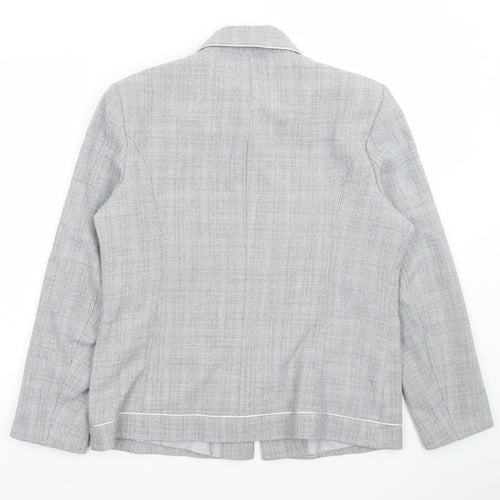 Bonmarché Womens Grey Jacket Size 14 Zip