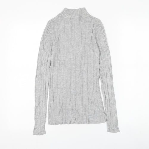 Atmosphere Womens Grey Mock Neck Viscose Pullover Jumper Size 10