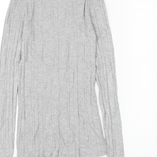 Atmosphere Womens Grey Mock Neck Viscose Pullover Jumper Size 10