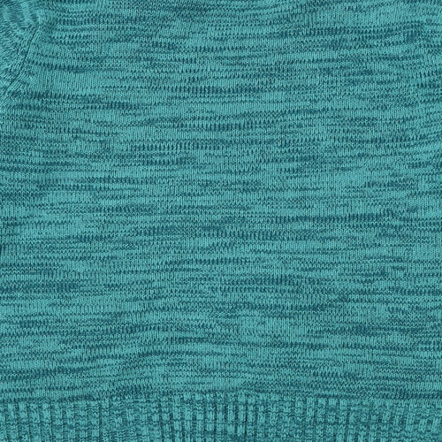 Bonmarché Womens Blue Boat Neck Acrylic Pullover Jumper Size S