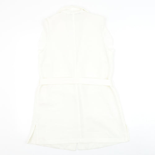 Atmosphere Womens White Jacket Size 10 Tie