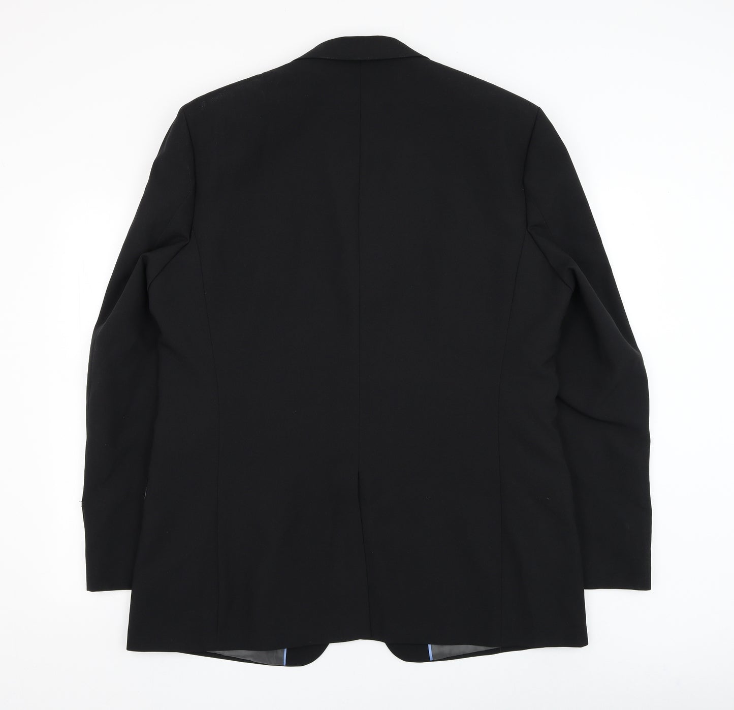 George Mens Black Polyester Jacket Suit Jacket Size 44