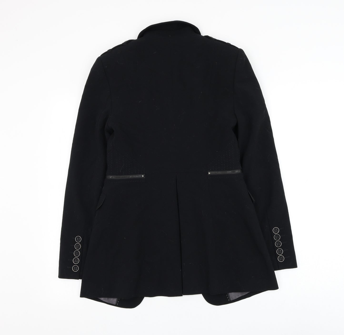 Autograph Womens Black Overcoat Coat Size 8 Button