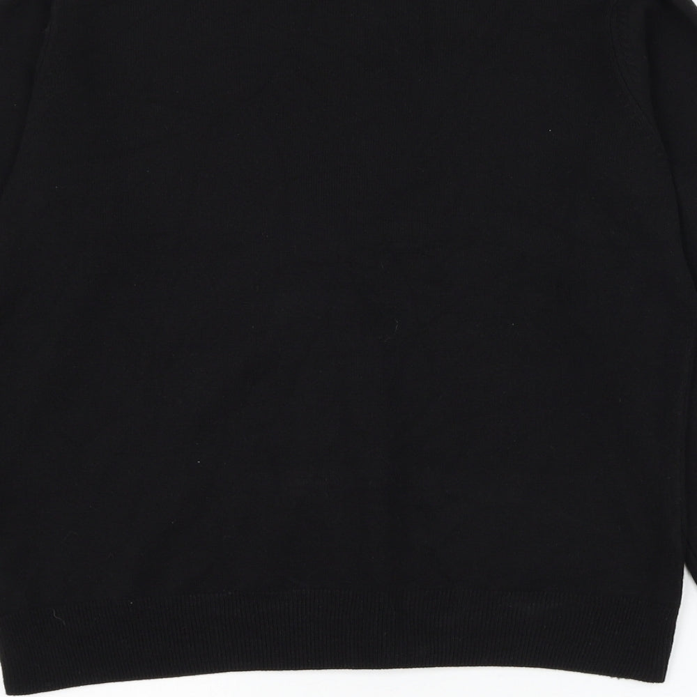 Marks and Spencer Womens Black V-Neck Acrylic Cardigan Jumper Size 14