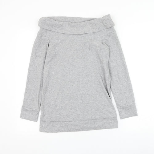 Select Womens Grey Boat Neck Polyester Pullover Jumper Size 10