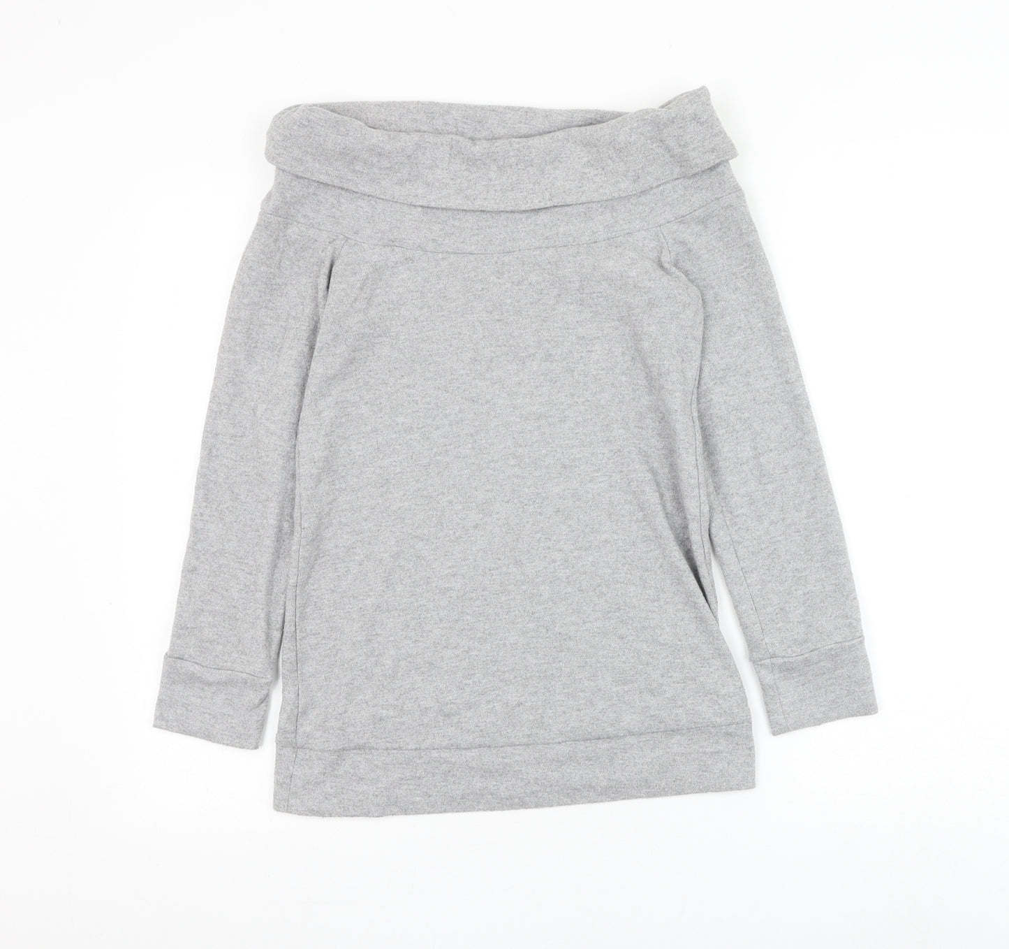 Select Womens Grey Boat Neck Polyester Pullover Jumper Size 10