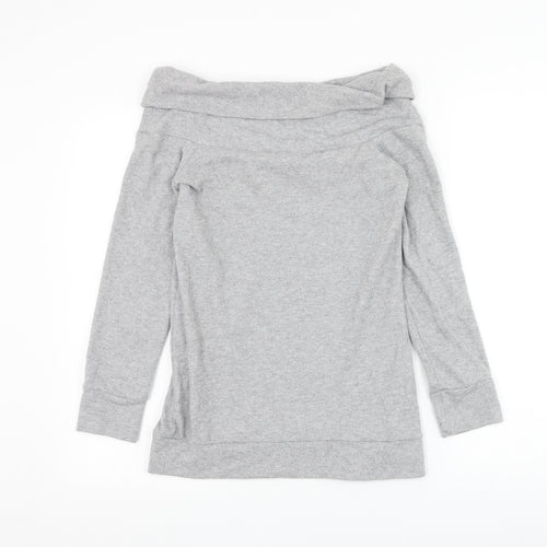 Select Womens Grey Boat Neck Polyester Pullover Jumper Size 10