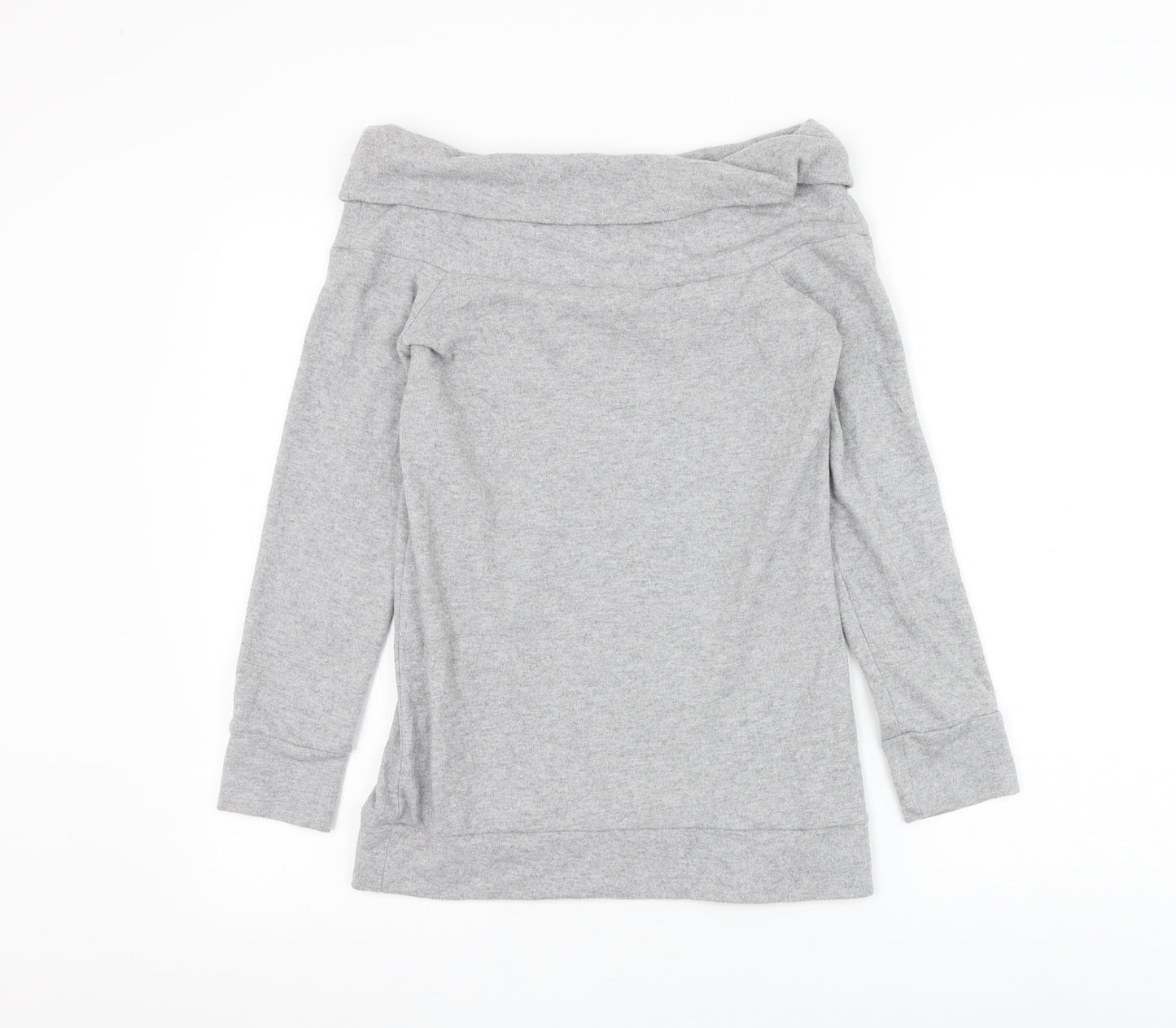 Select Womens Grey Boat Neck Polyester Pullover Jumper Size 10