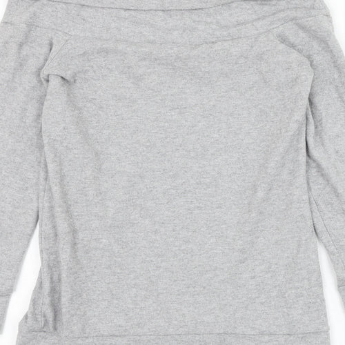 Select Womens Grey Boat Neck Polyester Pullover Jumper Size 10