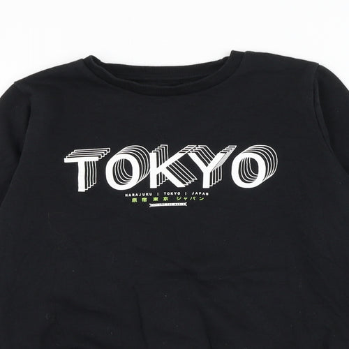 Primark Boys Black Cotton Pullover Sweatshirt Size 10-11 Years Pullover - Tokyo