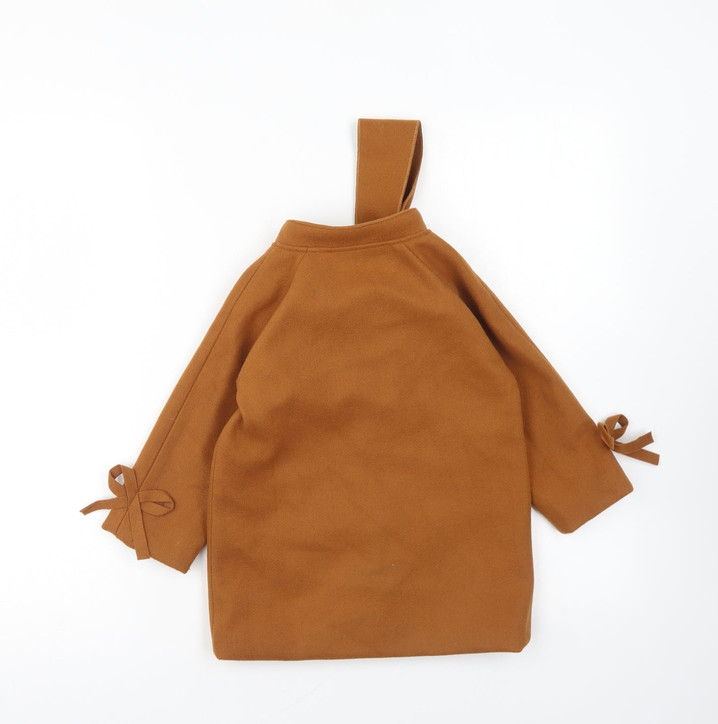 Jinxing Girls Brown Pea Coat Coat Size 5-6 Years Snap
