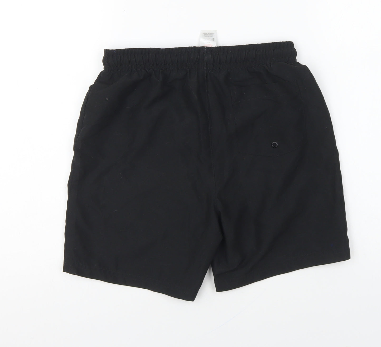 Primark Boys Black Polyester Sweat Shorts Size 9-10 Years Regular Drawstring - Swim Shorts