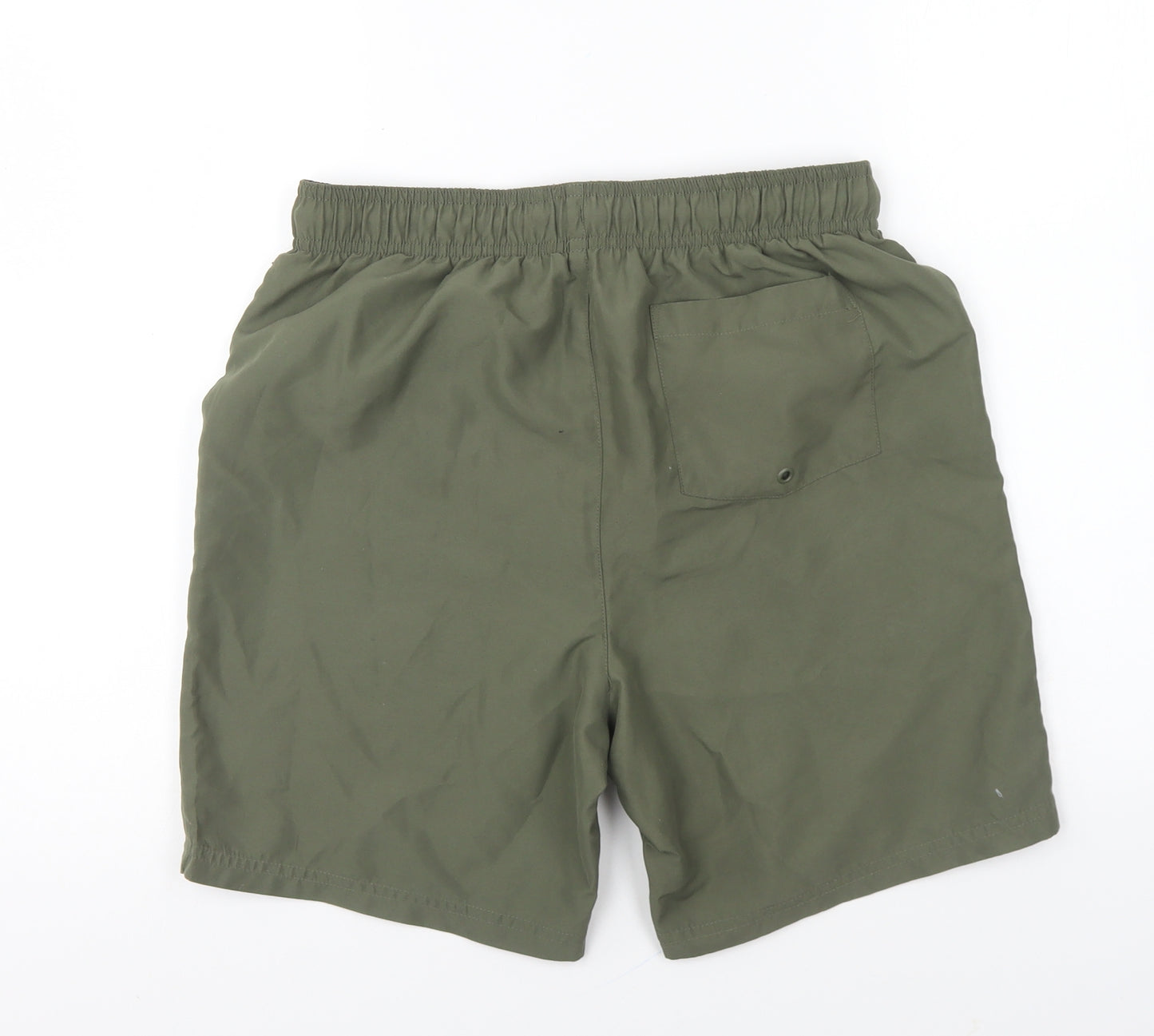 Primark Boys Green Polyester Sweat Shorts Size 13-14 Years Regular Drawstring - Swim Shorts