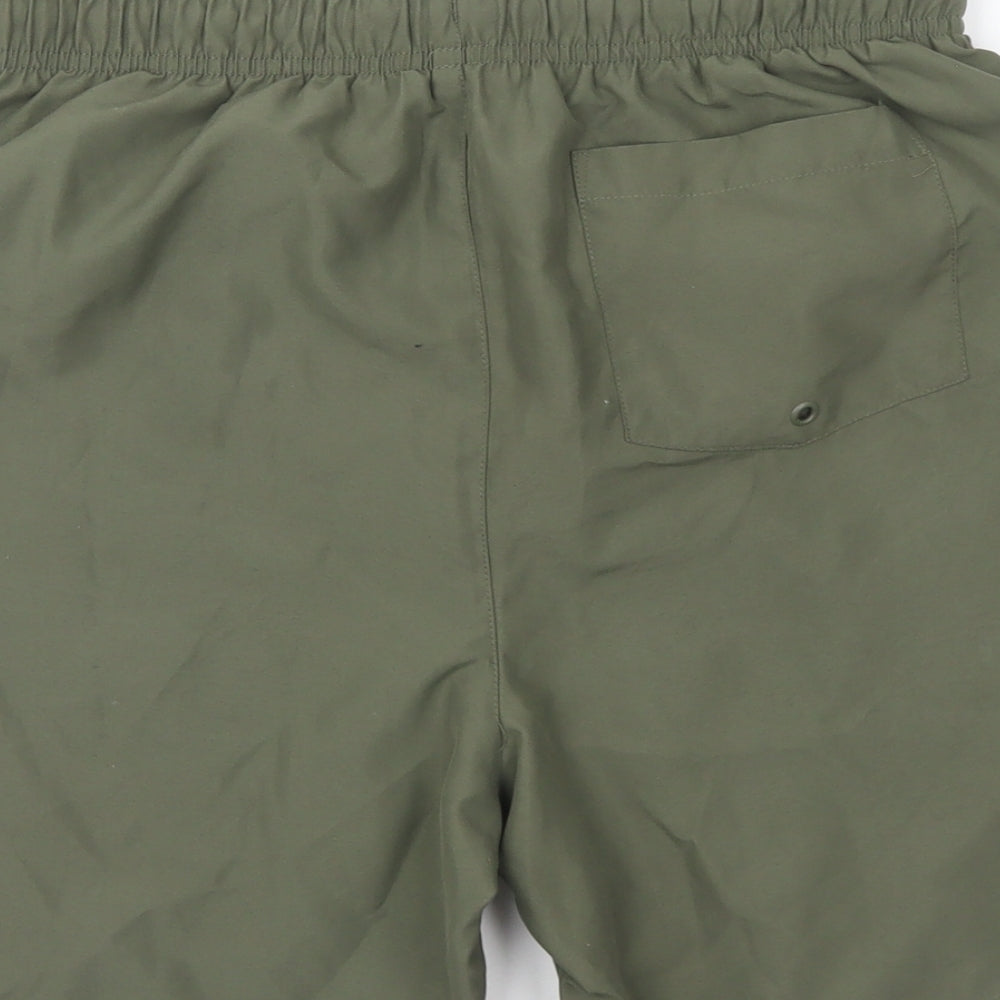 Primark Boys Green Polyester Sweat Shorts Size 13-14 Years Regular Drawstring - Swim Shorts