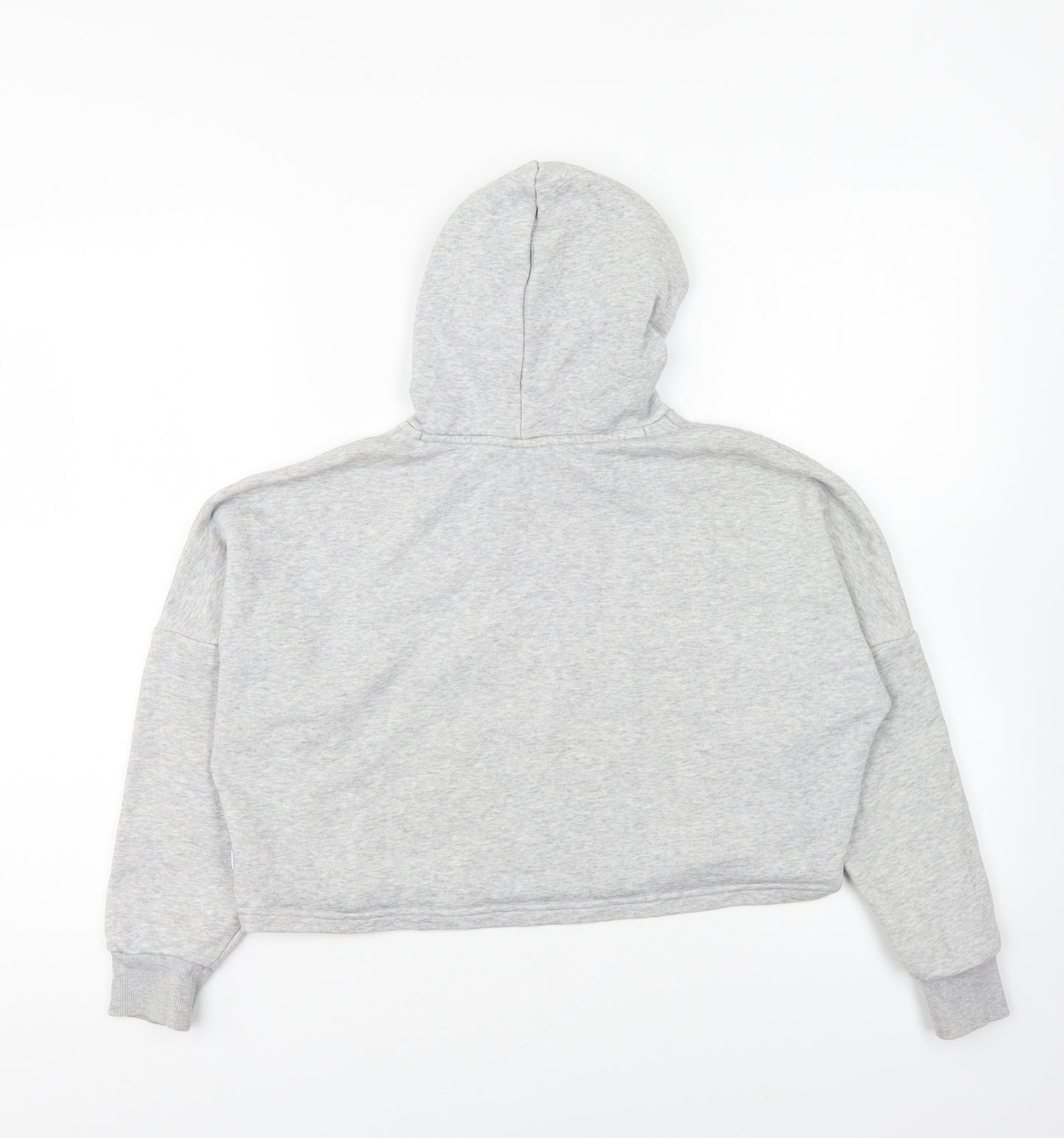 PUMA Girls Grey Cotton Pullover Hoodie Size 11-12 Years Pullover - Cropped