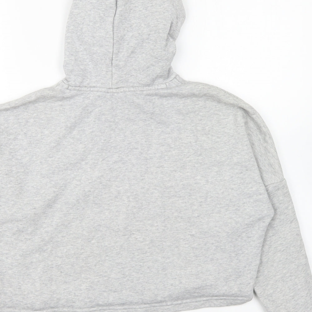 PUMA Girls Grey Cotton Pullover Hoodie Size 11-12 Years Pullover - Cropped