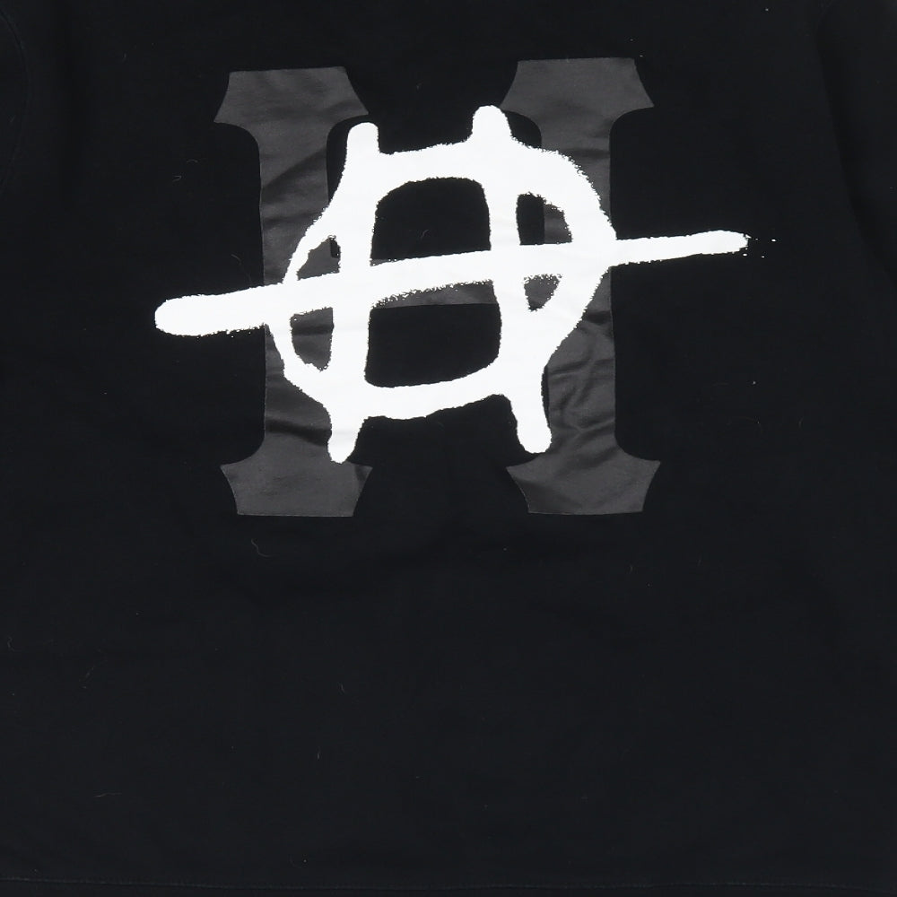 HUF Mens Black Cotton Pullover Sweatshirt Size M