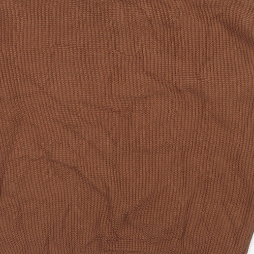 Cotton On Mens Brown Round Neck Acrylic Pullover Jumper Size M
