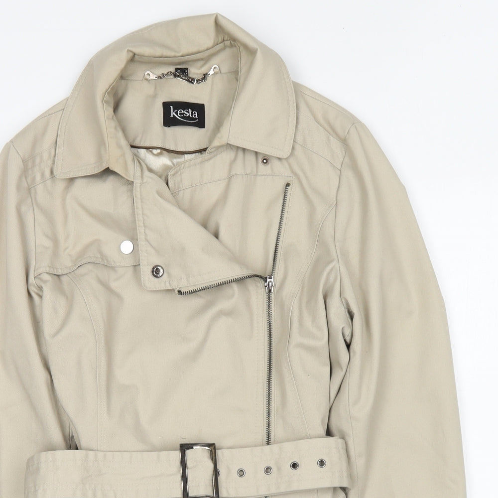 Kesta Womens Beige Jacket Size 16 Zip