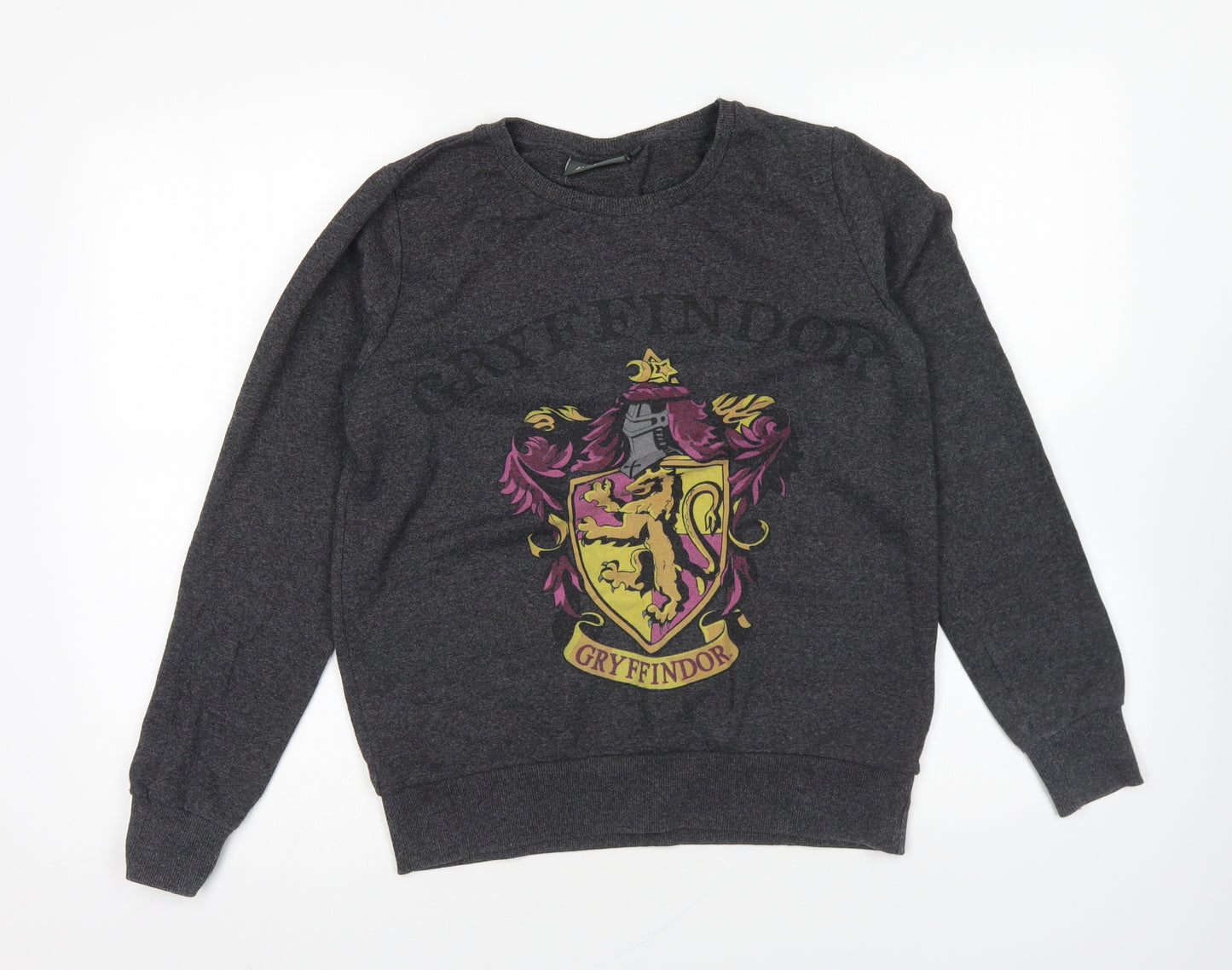 Primark Womens Grey Cotton Pullover Sweatshirt Size 10 Pullover - Gryffindor