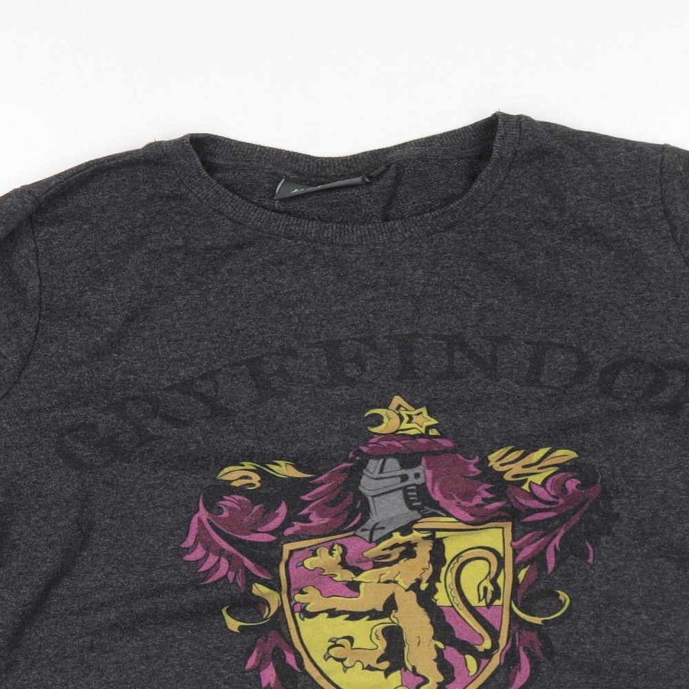 Primark Womens Grey Cotton Pullover Sweatshirt Size 10 Pullover - Gryffindor