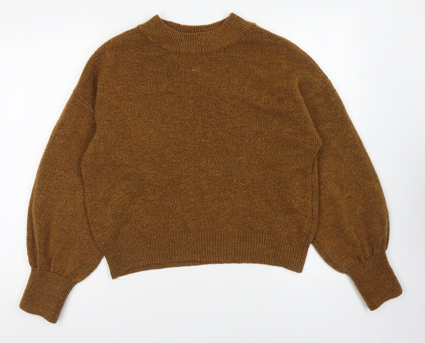 New Look Womens Brown High Neck Acrylic Pullover Jumper Size M
