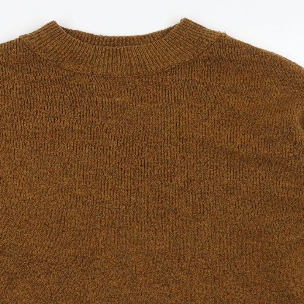 New Look Womens Brown High Neck Acrylic Pullover Jumper Size M