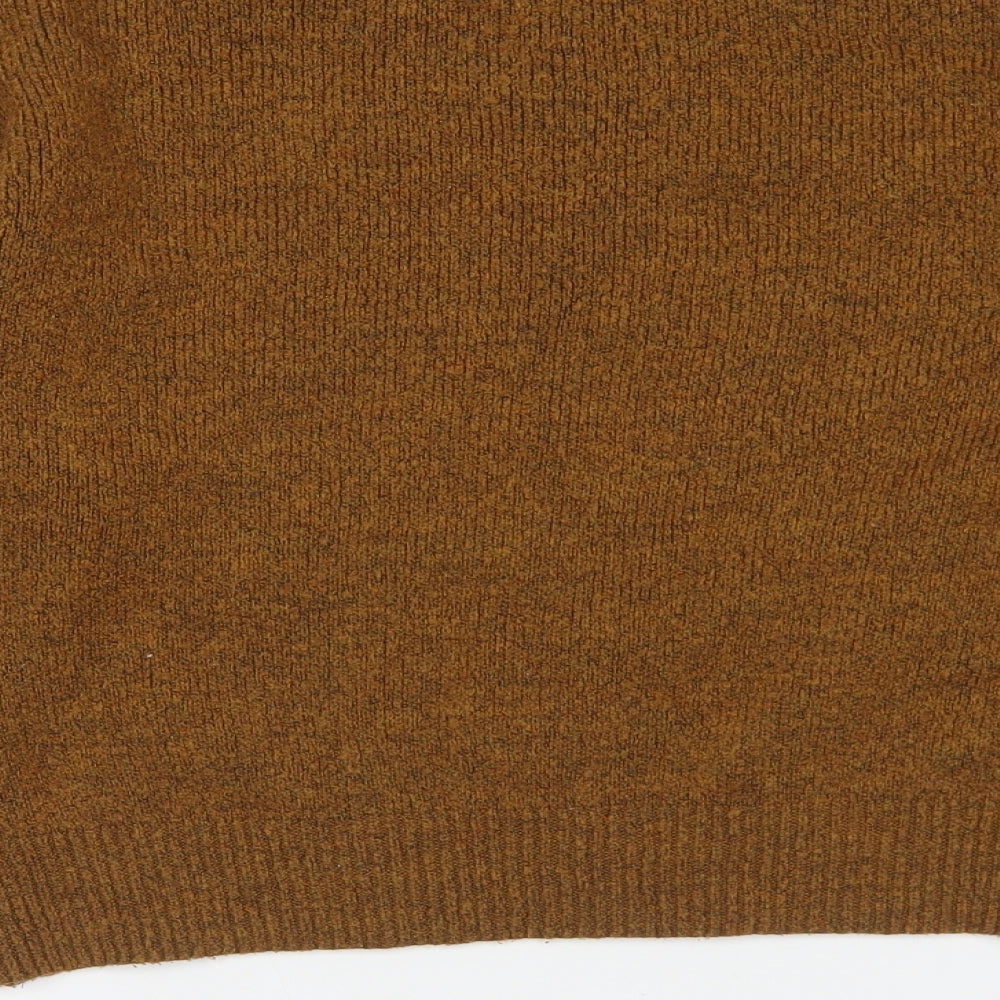 New Look Womens Brown High Neck Acrylic Pullover Jumper Size M
