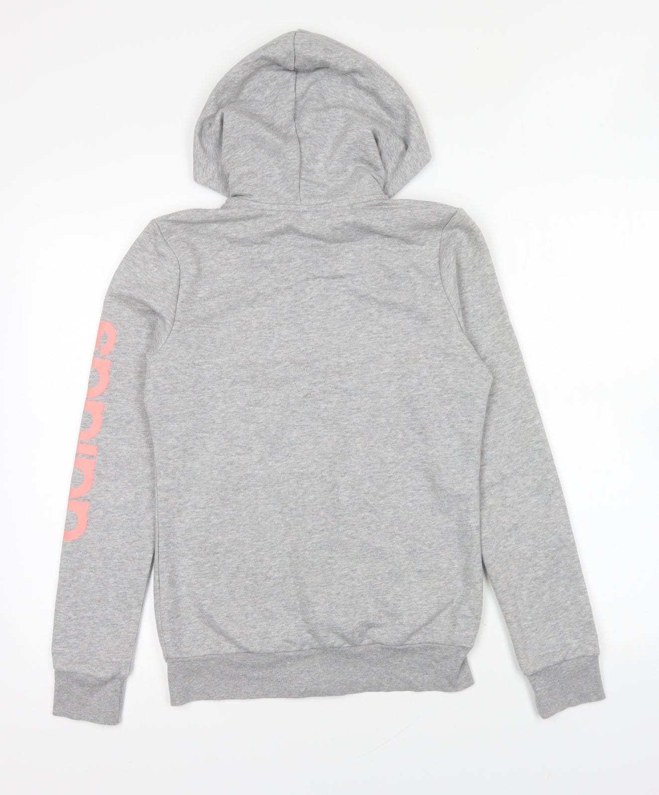 adidas Girls Grey Polyester Full Zip Hoodie Size 13-14 Years Zip