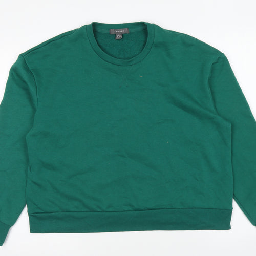 Primark Womens Green Round Neck Polyester Pullover Jumper Size M