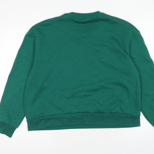 Primark Womens Green Round Neck Polyester Pullover Jumper Size M