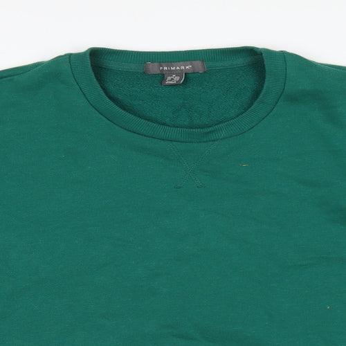 Primark Womens Green Round Neck Polyester Pullover Jumper Size M