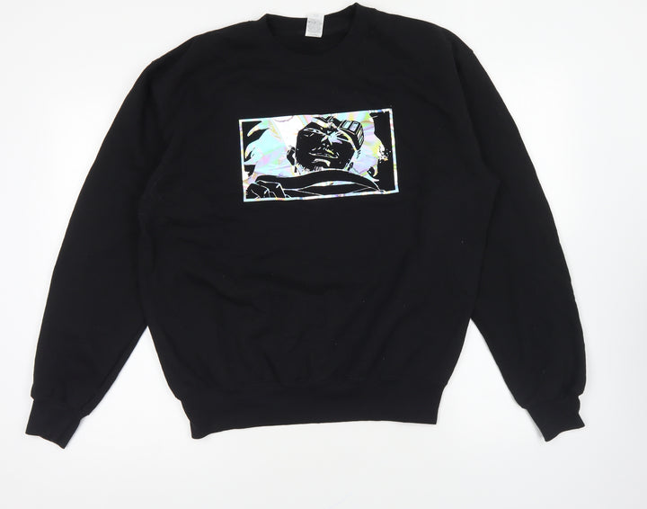 Fruit of the Loom Womens Black Cotton Pullover Sweatshirt Size M Pullover - Eraserhead